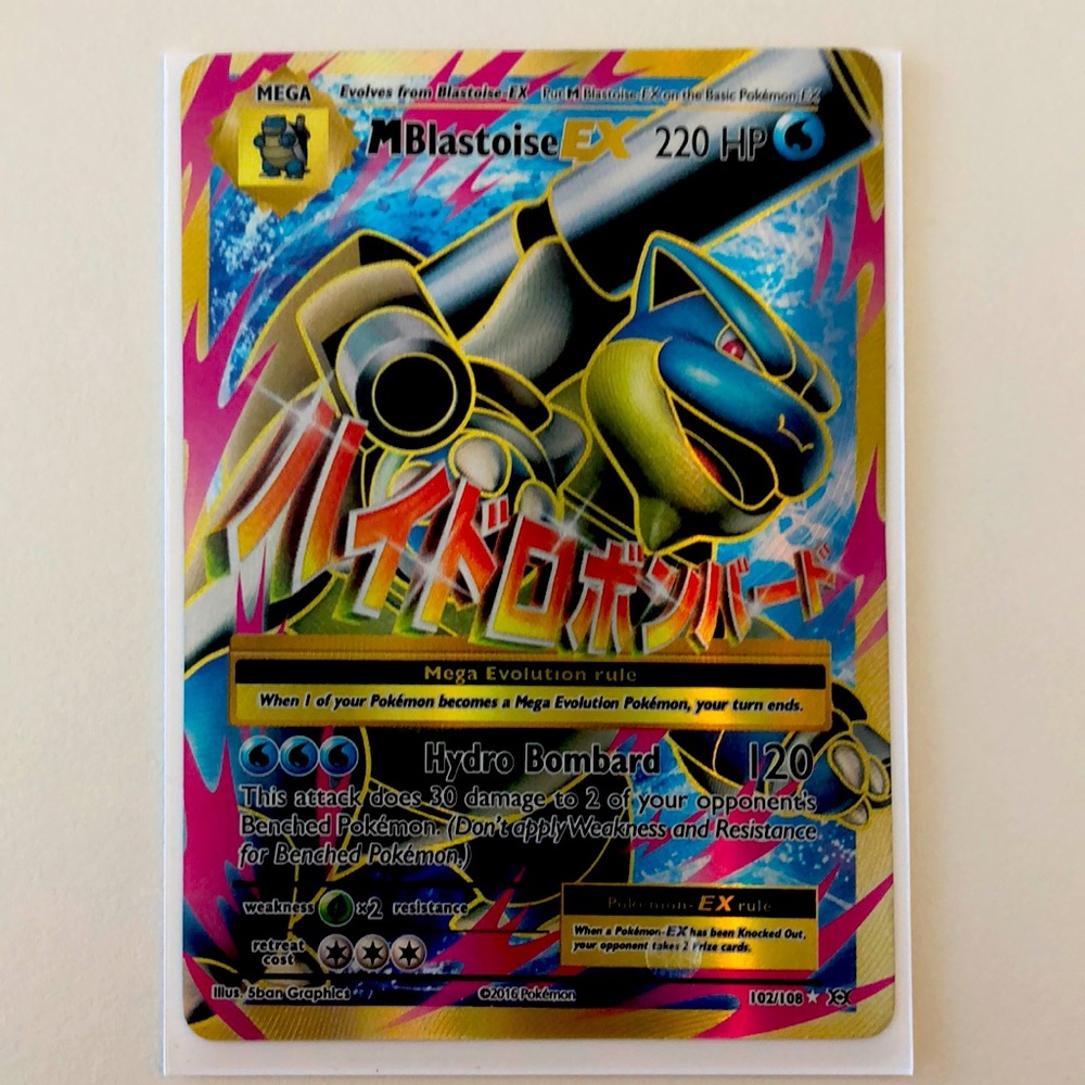Mega blastoise EX 102/108 mint condition